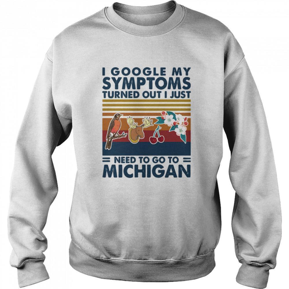 I Google My Symptoms Turned Out I Just Need Go To Michigan Sweatshirt